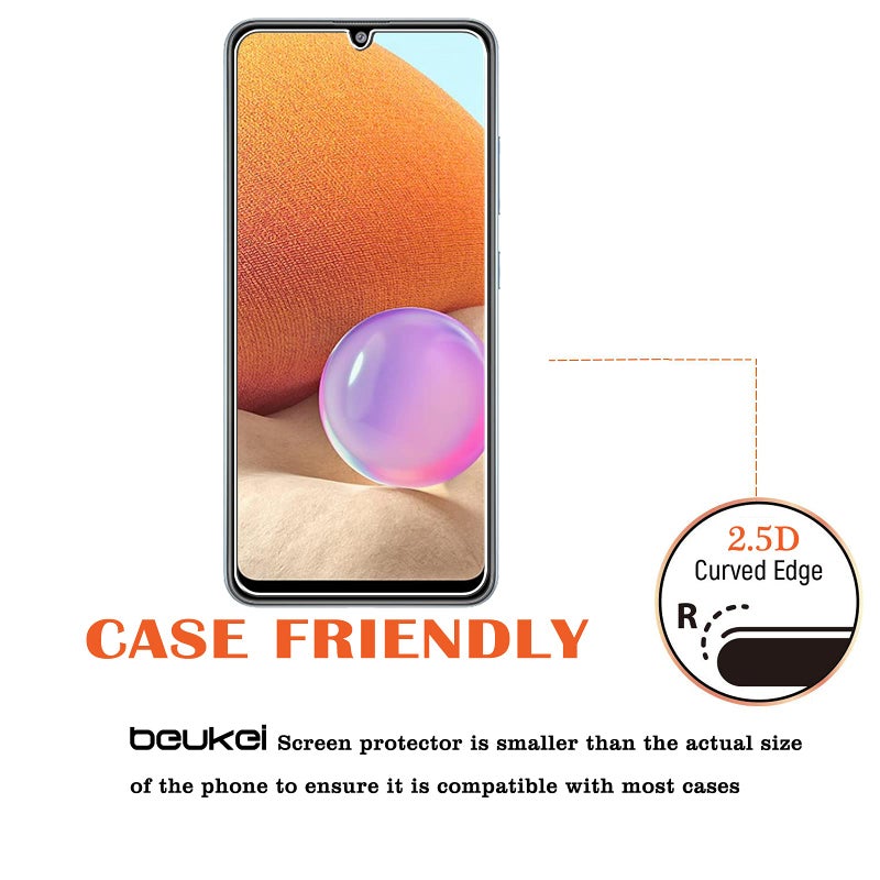 beukei (3 Pack) Compatible for Samsung Galaxy A32 4G / A22 4G / A31 Screen Protector Tempered Glass, 9H Hardness, 6.4 inch Anti Scratch, Bubble Free - Image 5